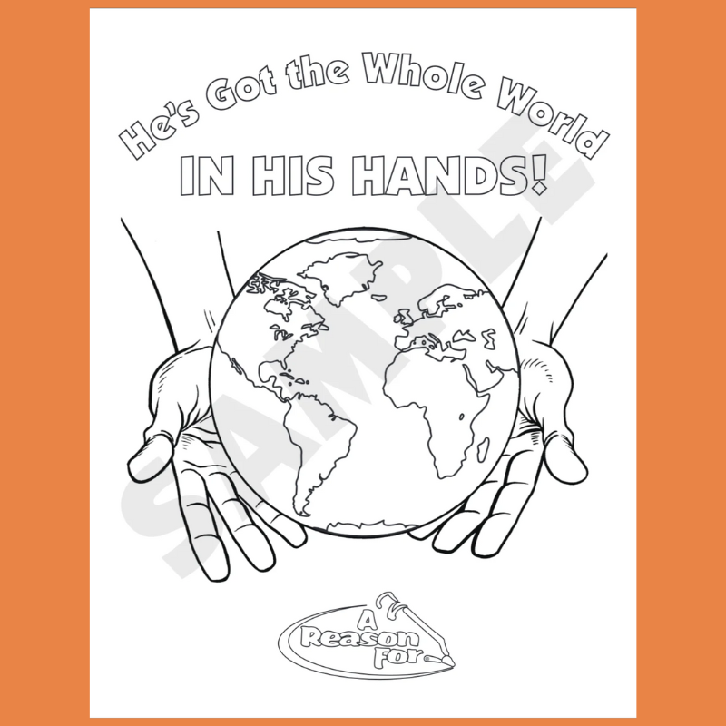 Whole World In His Hands Coloring Sheet