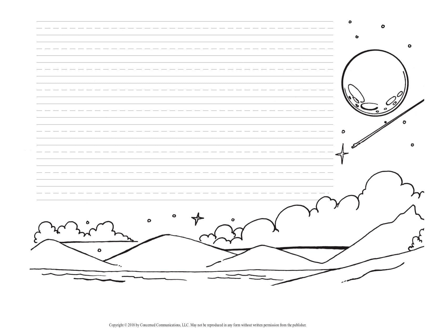 Handwriting Cursive Border Sheets