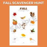 Fall Scavenger Hunt Printable