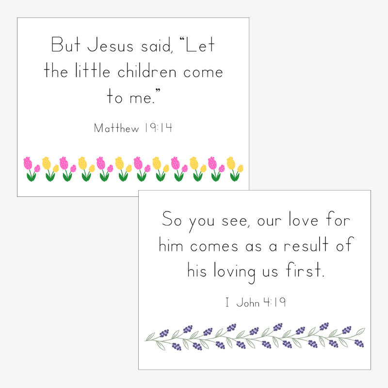 Handwriting Kindergarten Verse Cards