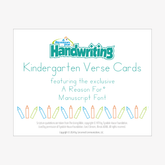 Handwriting Kindergarten Verse Cards