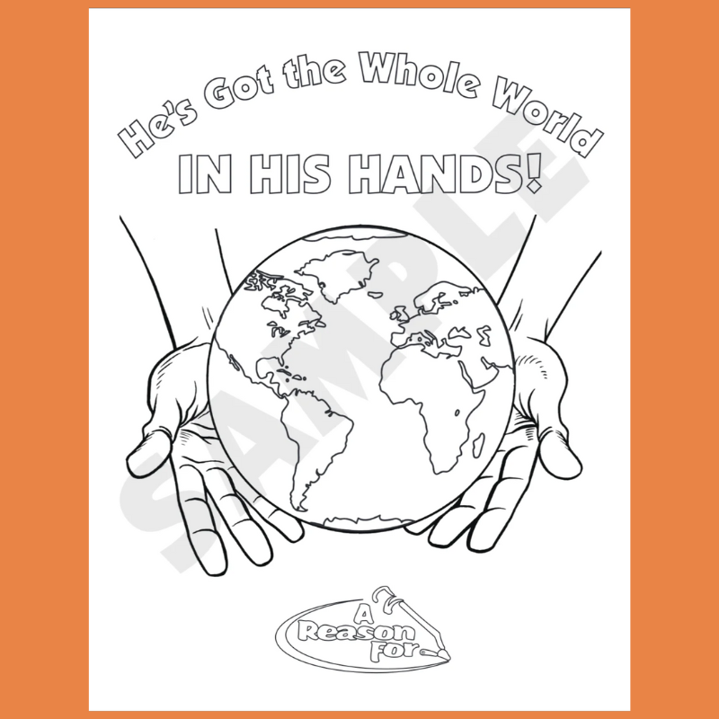 FREE "Whole Word in His Hands" Coloring Sheet