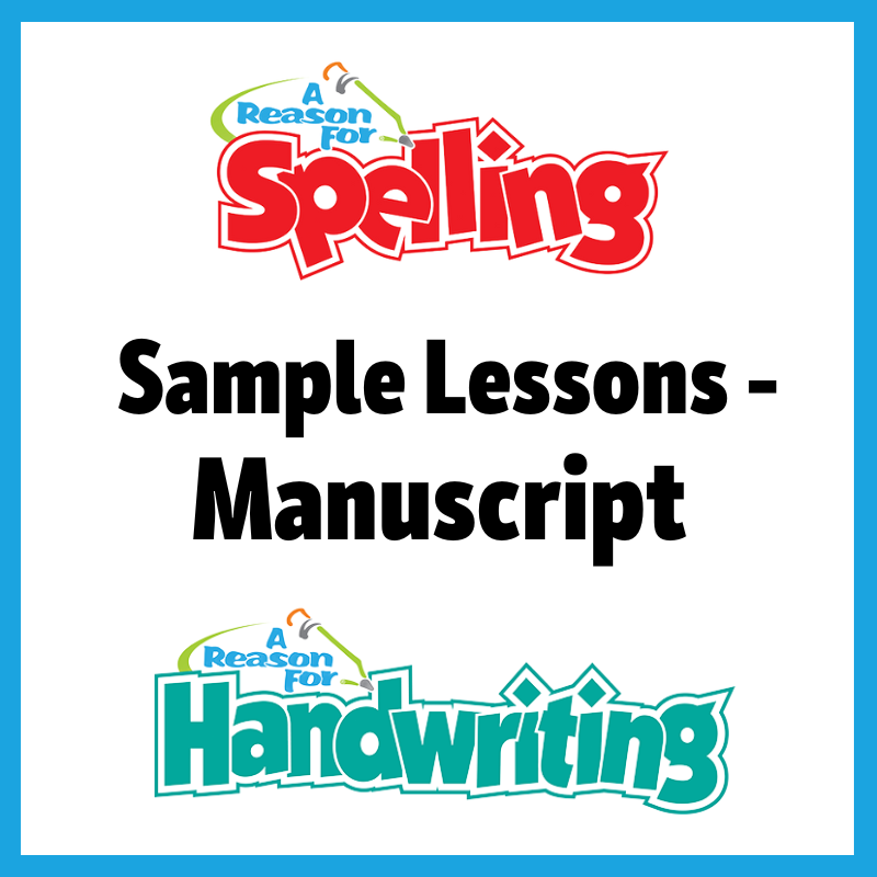 FREE Spelling / Handwriting Sample Lessons - Manuscript